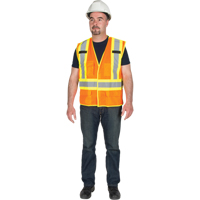 5-Point Tear-Away Premium Safety Vest , High Visibility Orange, Large/X-Large, Polyester Haskins Industrial Inc.