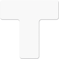 Marqueurs all&eacute;g&eacute;e/5S Armor Stripe, T, 6" lo x 6" la, Blanc, Plastique Haskins Industrial Inc.