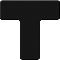 Marqueurs all&eacute;g&eacute;e/5S Armor Stripe, T, 6" lo x 6" la, Noir, Plastique Haskins Industrial Inc.