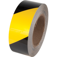 Ruban de marquage pour plancher Tuff Mark, 2" x 100', Polyester, Noir et jaune Haskins Industrial Inc.