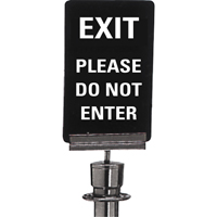 "Exit: Please Do Not Enter" Crowd Control Sign, 11" x 7", Plastic, English Haskins Industrial Inc.