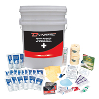 Trousse de premiers soins pour pr&eacute;paration aux situations d'urgence Dynamic, Dispositif m&eacute;dical Classe 1, Seau Haskins Industrial Inc.