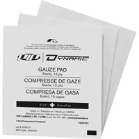 Gaze Dynamic, Tampon, 2" lo x 2" la, St&eacute;rile, Dispositif m&eacute;dical Classe 1 Haskins Industrial Inc.