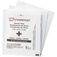 Gaze Dynamic, Tampon, 3" lo x 3" la, St&eacute;rile, Dispositif m&eacute;dical Classe 1 Haskins Industrial Inc.