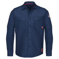 IQ Endurance&reg; Men's Work Shirts, Small, Navy Blue Haskins Industrial Inc.