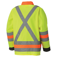 6007 Breathable Traffic Safety Jacket, Polyester, High Visibility Lime-Yellow, X-Small Haskins Industrial Inc.