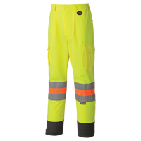 6009 Breathable Traffic Safety Pants, Polyester, X-Small, High Visibility Lime-Yellow Haskins Industrial Inc.