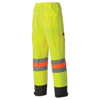 6009 Breathable Traffic Safety Pants, Polyester, X-Small, High Visibility Lime-Yellow Haskins Industrial Inc.