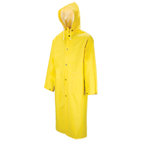 601 Tornado Long Rain Coat, Polyester/PVC, Large, Yellow Haskins Industrial Inc.