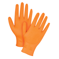 Gants de poids lourd Gripper, T-Grand, Nitrile, 7 mils, Sans poudre, Orange Haskins Industrial Inc.