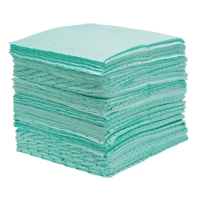 Premium Bonded Sorbent Pads, Hazmat, 15" x 18", 30 gal. Absorbancy Haskins Industrial Inc.
