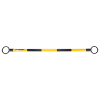 Telescopic Barricade Bar, 85" Extended Length, Black/Yellow Haskins Industrial Inc.