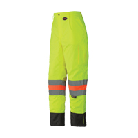 6039 Traffic Control Waterproof Safety Pant, Polyester, X-Small, High Visibility Lime-Yellow Haskins Industrial Inc.