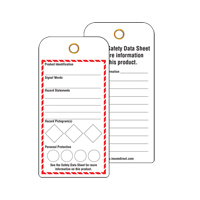 GHS Workplace Tags, Cardstock, 3" W x 6" H, English Haskins Industrial Inc.
