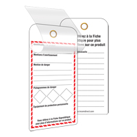 GHS Self-Laminating Workplace Tags, Cardstock, 3" W x 6" H, French Haskins Industrial Inc.
