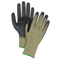 Gants &eacute;lastiques sans coutures r&eacute;sistants &agrave; la coupe noir & jaune, Taille Moyen/8, Calibre 13, Rev&ecirc;tement Mousse de nitrile, Enveloppe en Aramide, ASTM ANSI niveau A6 Haskins Industrial Inc.