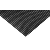 Wide-Ribbed Matting, Wiper, 3' x 75' x 1/8", Black Haskins Industrial Inc.