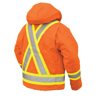 Safety Jacket, High Visibility Orange, Large Haskins Industrial Inc.