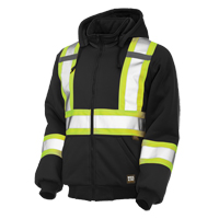Chandail avec capuchon de s&eacute;curit&eacute;, Polyester, Grand, Noir Haskins Industrial Inc.