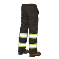Pantalons &agrave; enfiler de s&eacute;curit&eacute; doubl&eacute;s, Polyester, Grand, Noir Haskins Industrial Inc.