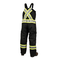 Salopettes de s&eacute;curit&eacute; doubl&eacute;e, Polyester/Polyur&eacute;thane, Grand, Noir Haskins Industrial Inc.
