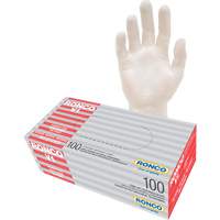 Disposable Gloves, Medium, Vinyl, 3-mil, Powder-Free, Clear Haskins Industrial Inc.