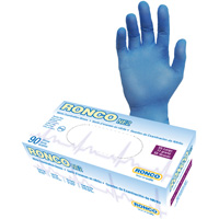 Disposable Gloves, 2X-Large, Nitrile, 4-mil, Powder-Free, Blue Haskins Industrial Inc.