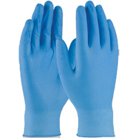 Gants jetables, Petit, Nitrile, 4 mils, Sans poudre, Bleu Haskins Industrial Inc.