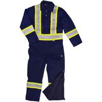 Reflective Duck Coveralls, Small, Navy Blue Haskins Industrial Inc.