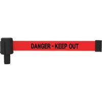 Cassette de banni&egrave;re PLUS, Danger; Keep Out, 15', Ruban Rouge Haskins Industrial Inc.