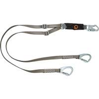 V-Series Tie-Back Lanyard, 6', Carabiner Center, Snap Hook Leg Ends, Polyester Haskins Industrial Inc.