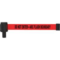 Cassette de banni&egrave;re PLUS, Do Not Enter - Arc Flash Boundary, 15', Ruban Rouge Haskins Industrial Inc.