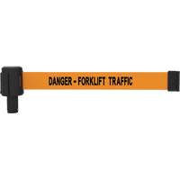 Cassette de banni&egrave;re PLUS, Danger - Forklift Traffic, 15', Ruban Orange Haskins Industrial Inc.
