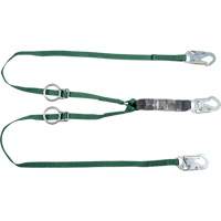 V-Series Tie-Back Lanyard, 6', Snap Hook Center, Snap Hook Leg Ends, Polyester Haskins Industrial Inc.