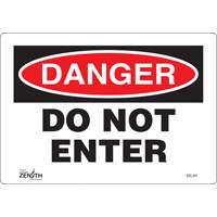"Do Not Enter" Sign, 7" x 10", Vinyl, English Haskins Industrial Inc.