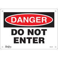 "Do Not Enter" Sign, 7" x 10", Aluminum, English Haskins Industrial Inc.