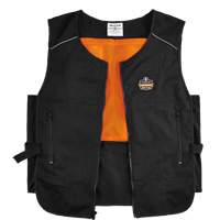Chill-Its&reg; 6260 Lightweight Phase Change Cooling Vest with Packs, Small/Medium, Black Haskins Industrial Inc.