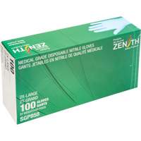 Puncture-Resistant Medical-Grade Disposable Gloves, 2X-Large, Nitrile, 3.5-mil, Powder-Free, Blue, Class 2 Haskins Industrial Inc.