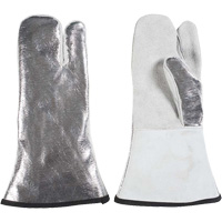 Mitaine &agrave; 3 doigts r&eacute;sistant &agrave; la chaleur, Aluminis&eacute;/Kevlar/Cuir, Taille unique, Prot&egrave;ge jusqu'&agrave; 650°F (343°C) Haskins Industrial Inc.