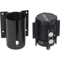 Wall Mount Barrier with Magnetic Tape, Steel, Screw Mount, 7', Black Tape Haskins Industrial Inc.