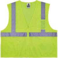 GloWear 8256Z Self-Extinguishing Safety Vest, High Visibility Lime-Yellow, Medium/Small, Polyester Haskins Industrial Inc.