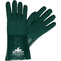 Chemical Resistant Gloves, Size Large, 14" L, PVC, Jersey Inner Lining Haskins Industrial Inc.
