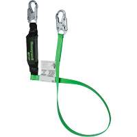 Energy-Absorbing Lanyard, 6', Locking Snap Hook Center, Locking Snap Hook Leg Ends, Polyester Haskins Industrial Inc.