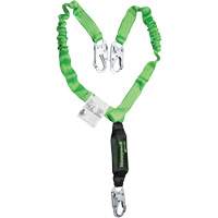 Miller&reg; StretchStop&reg; Shock-Absorbing Lanyard, 6', Locking Snap Hook Center, Locking Snap Hook Leg Ends, Polyester Haskins Industrial Inc.