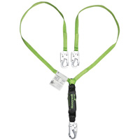 Miller&reg; HP Shock-Absorbing Lanyard, 4', Locking Snap Hook Center, Locking Snap Hook Leg Ends, Polyester Haskins Industrial Inc.