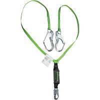 Miller&reg; HP Shock-Absorbing Lanyard, 6', Locking Rebar Hook Center, Locking Snap Hook Leg Ends, Polyester Haskins Industrial Inc.