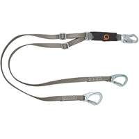 V-Series Tie-Back Lanyard, 6', Carabiner Center, Snap Hook Leg Ends, Nylon Haskins Industrial Inc.