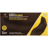 KeepKleen&reg; Disposable Gloves, Small, Nitrile, 8-mil, Powder-Free, Black Haskins Industrial Inc.