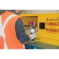 Flammable Storage Cabinet, 12 gal., 2 Door, 43" W x 18" H x 18" D Haskins Industrial Inc.