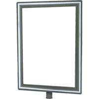 Heavy-Duty Vertical Sign Holder for Classic Posts, Polished Chrome Haskins Industrial Inc.